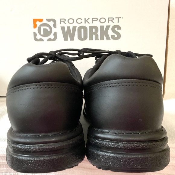 Black Rockport Works Safety Toe Work Shoe Slip Resistant Industrial Oxford Sz 11 main image 5